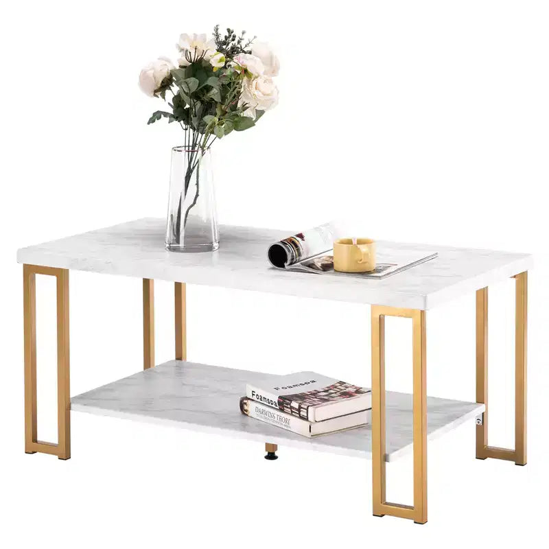 Table basse à plateau en marbre