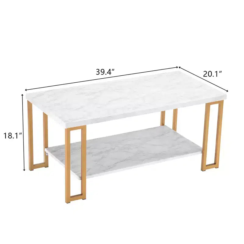 Table basse à plateau en marbre