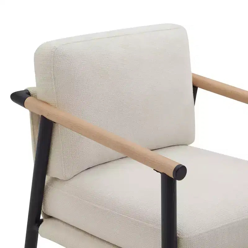 Tabourets de bar modernes avec accoudoirs et structure métallique, lot de 2