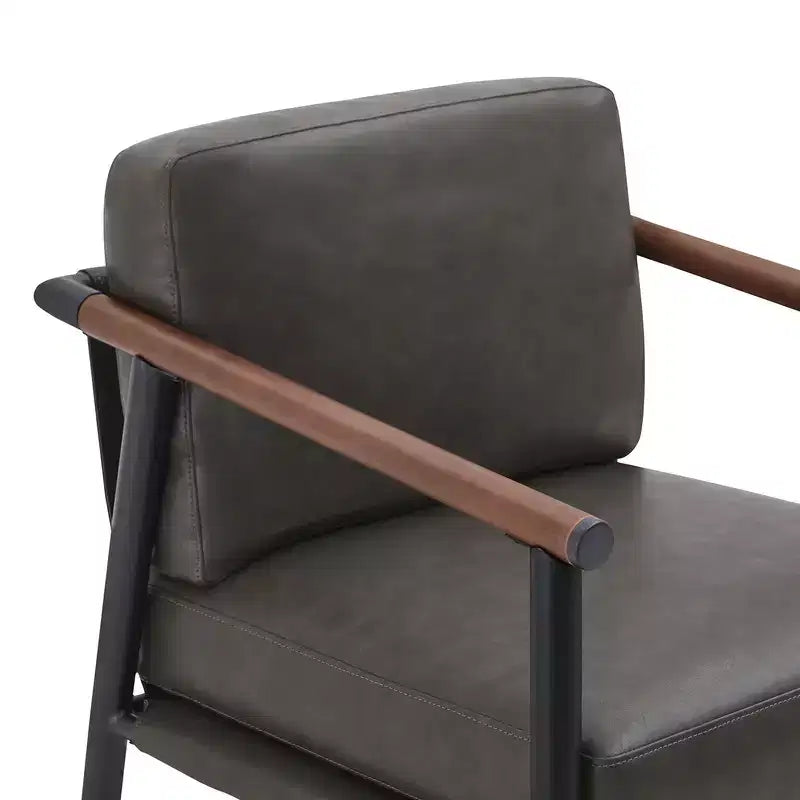 Tabourets de bar modernes avec accoudoirs et structure métallique, lot de 2