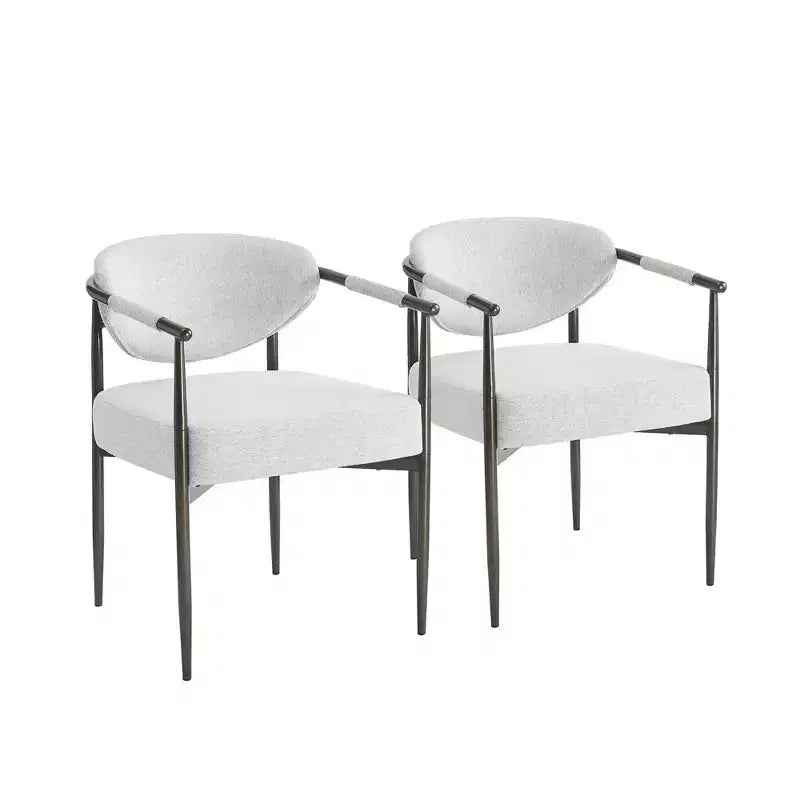 Chaises de salle à manger Moriel modernes rembourrées avec dossier incurvé (Lot de 2)