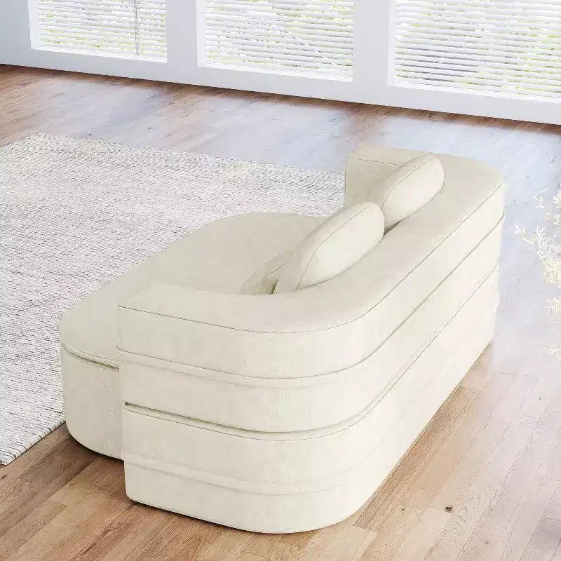 Canapé-lit pliable 2-en-1 de 75'', divan de sol convertible avec coussin en mousse et couverture multifonctionnelle pour salon, chambre à coucher ou studio