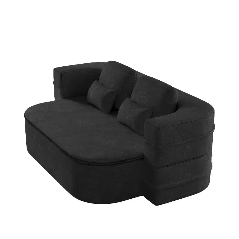Canapé-lit pliable 2-en-1 de 75'', divan de sol convertible avec coussin en mousse et couverture multifonctionnelle pour salon, chambre à coucher ou studio
