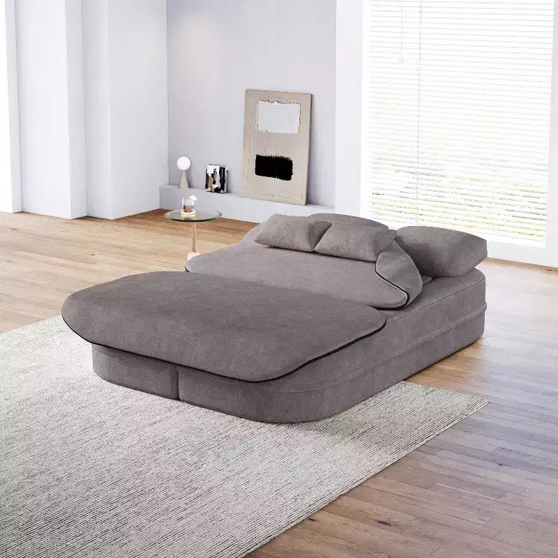 Canapé-lit pliable 2-en-1 de 75'', divan de sol convertible avec coussin en mousse et couverture multifonctionnelle pour salon, chambre à coucher ou studio