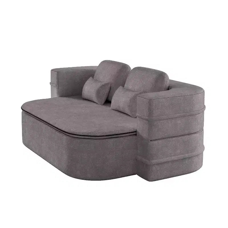 Canapé-lit pliable 2-en-1 de 75'', divan de sol convertible avec coussin en mousse et couverture multifonctionnelle pour salon, chambre à coucher ou studio