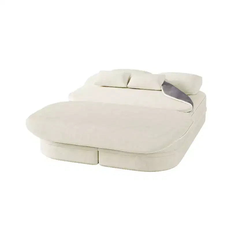 Canapé-lit pliable 2-en-1 de 75'', divan de sol convertible avec coussin en mousse et couverture multifonctionnelle pour salon, chambre à coucher ou studio