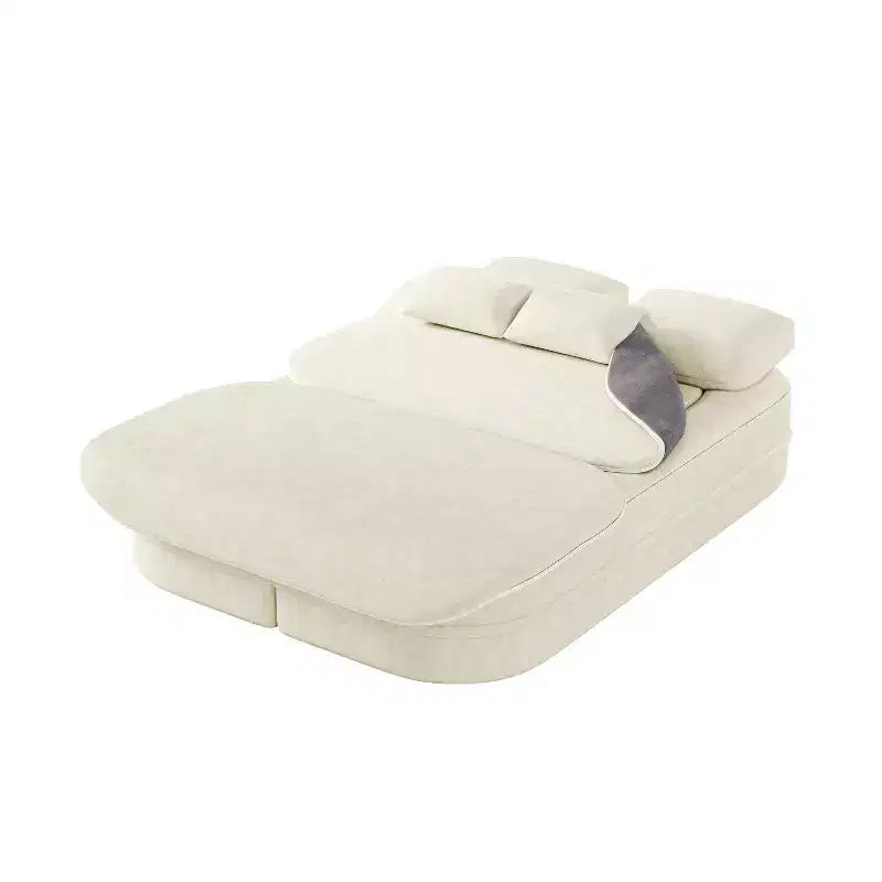 Canapé-lit pliable 2-en-1 de 75'', divan de sol convertible avec coussin en mousse et couverture multifonctionnelle pour salon, chambre à coucher ou studio
