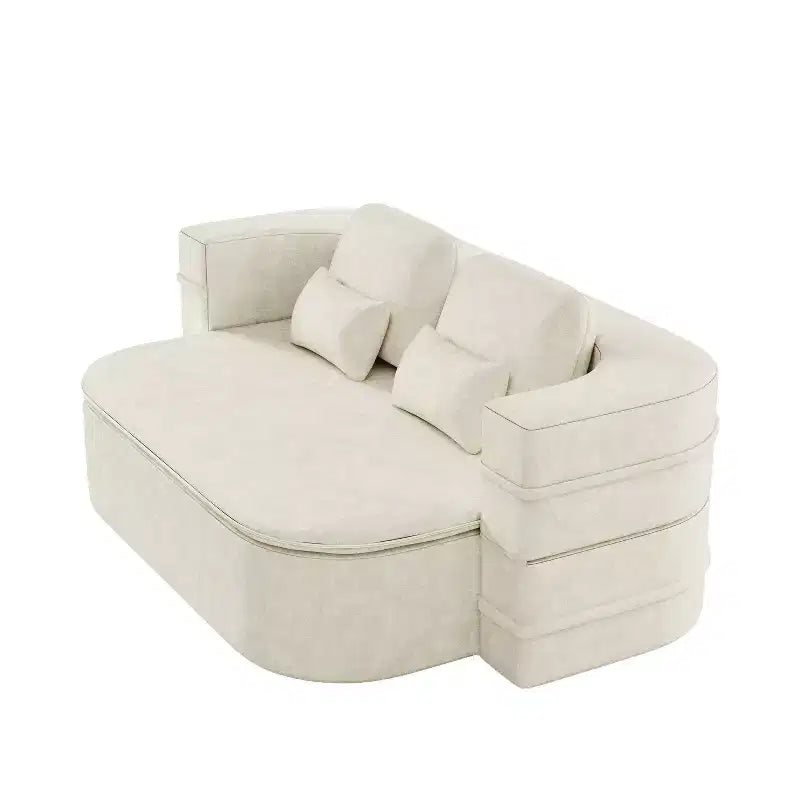 Canapé-lit pliable 2-en-1 de 75'', divan de sol convertible avec coussin en mousse et couverture multifonctionnelle pour salon, chambre à coucher ou studio