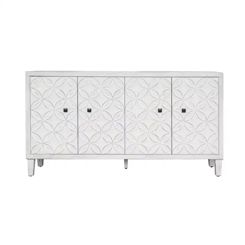 Sophia Buffet bahut moderne de 152 cm avec 4 portes et étagères réglables