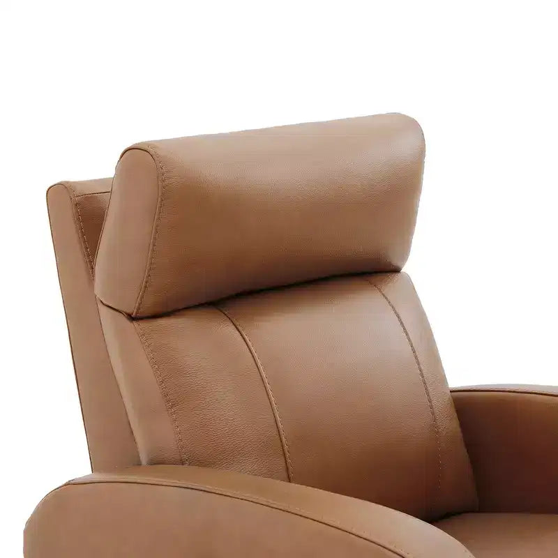 Fauteuil inclinable, pivotant et berçant en cuir avec ports USB
