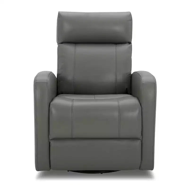 Fauteuil inclinable, pivotant et berçant en cuir avec ports USB