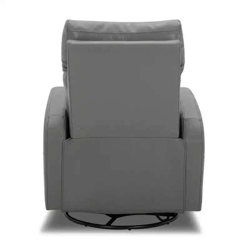 Fauteuil inclinable, pivotant et berçant en cuir avec ports USB