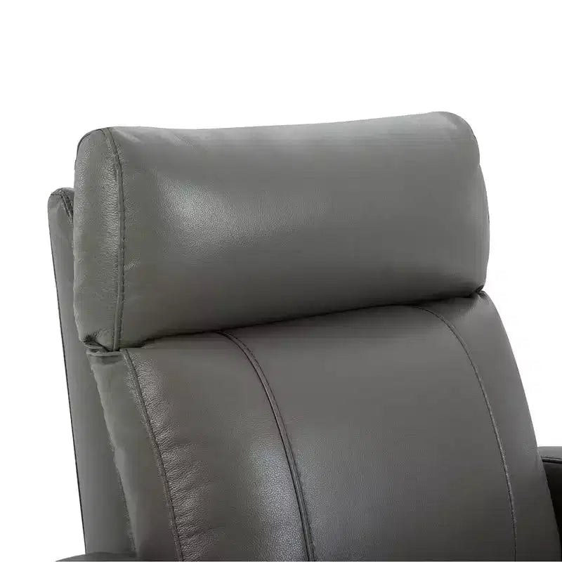 Fauteuil inclinable, pivotant et berçant en cuir avec ports USB