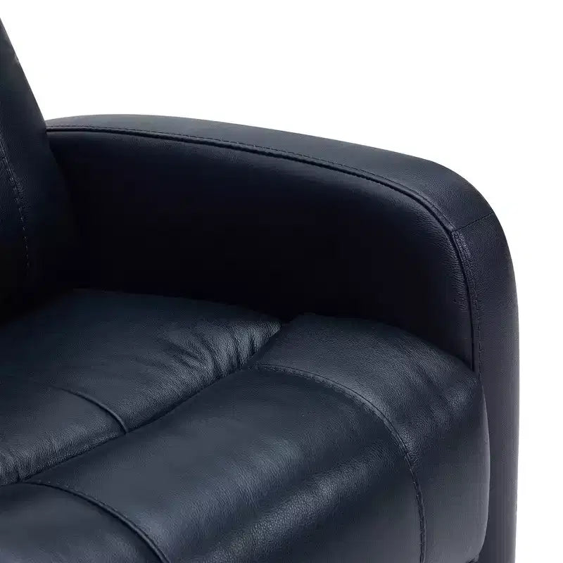 Fauteuil inclinable, pivotant et berçant en cuir avec ports USB