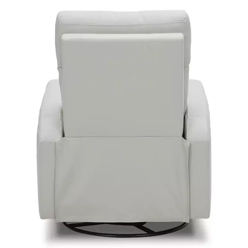 Fauteuil inclinable, pivotant et berçant en cuir avec ports USB