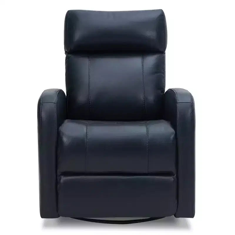 Fauteuil inclinable, pivotant et berçant en cuir avec ports USB