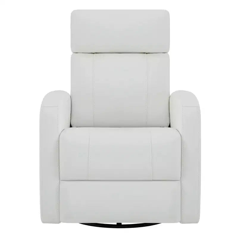 Fauteuil inclinable, pivotant et berçant en cuir avec ports USB