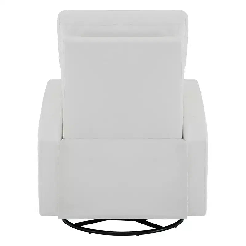 Fauteuil inclinable, pivotant et berçant en cuir avec ports USB