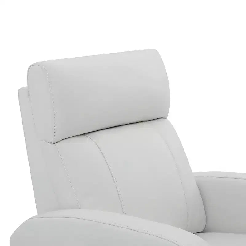 Fauteuil inclinable, pivotant et berçant en cuir avec ports USB