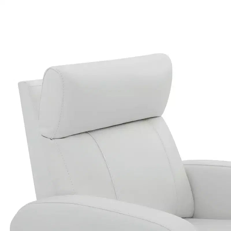 Fauteuil inclinable, pivotant et berçant en cuir avec ports USB