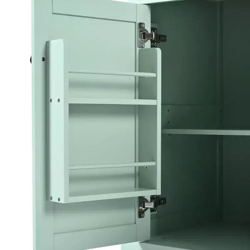 Meuble de rangement, Meuble de cuisine avec 5 roulettes, 2 portes et étagères de rangement internes, Meuble pour salle à manger, cuisine
