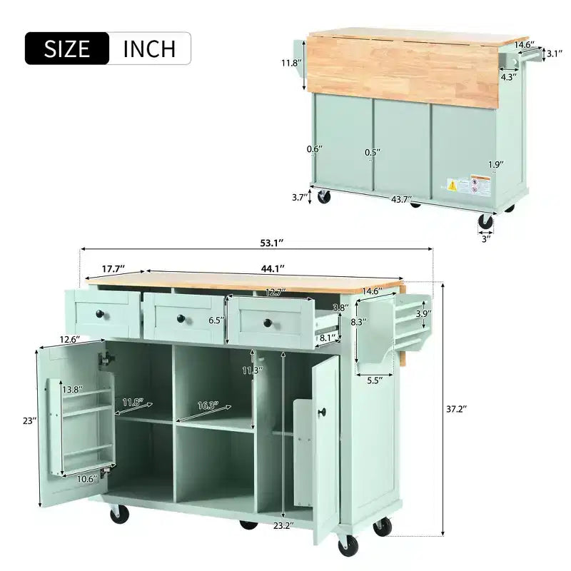 Meuble de rangement, Meuble de cuisine avec 5 roulettes, 2 portes et étagères de rangement internes, Meuble pour salle à manger, cuisine