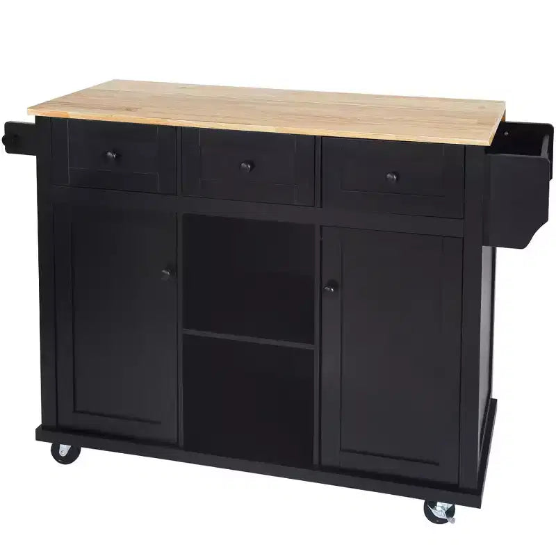 Meuble de rangement, Meuble de cuisine avec 5 roulettes, 2 portes et étagères de rangement internes, Meuble pour salle à manger, cuisine