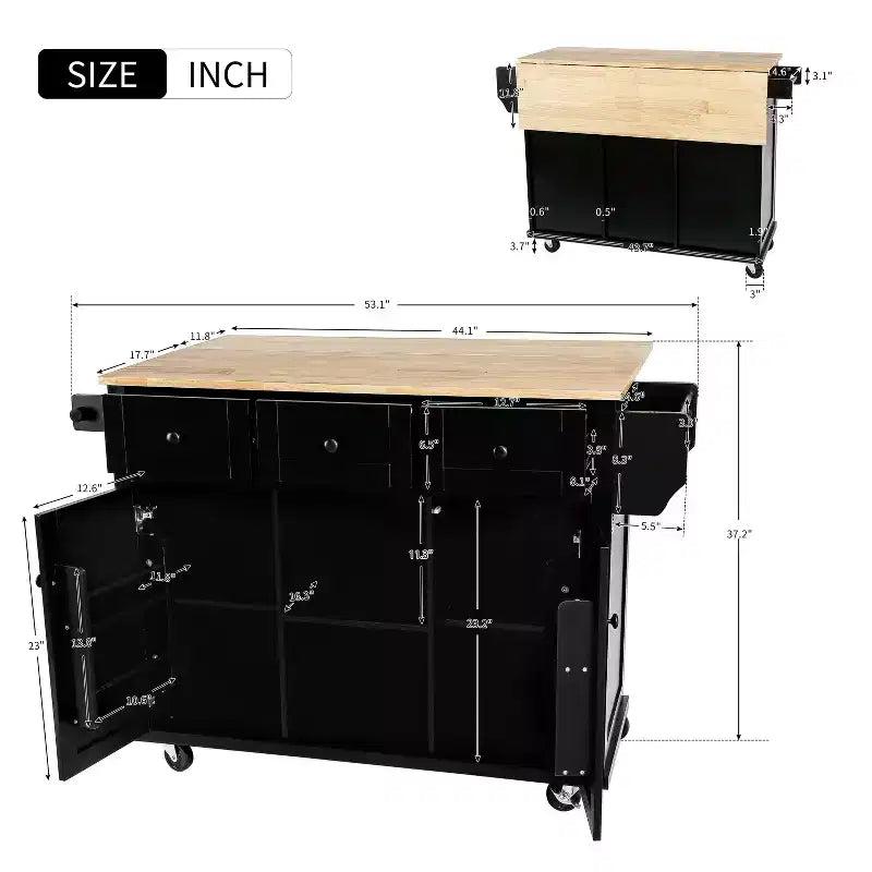 Meuble de rangement, Meuble de cuisine avec 5 roulettes, 2 portes et étagères de rangement internes, Meuble pour salle à manger, cuisine