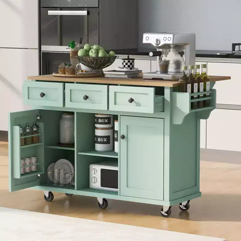 Meuble de rangement, Meuble de cuisine avec 5 roulettes, 2 portes et étagères de rangement internes, Meuble pour salle à manger, cuisine